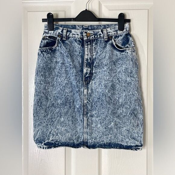 Gitano express vintage acid washed denim skirt size 11/12 see measurements - Picture 1 of 6